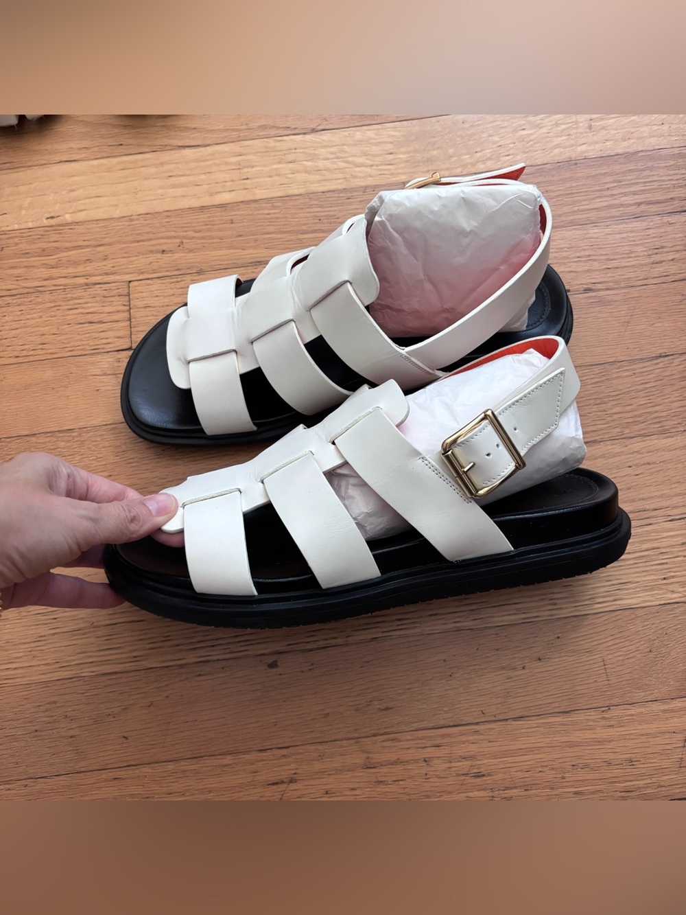 Marni new White Fisherman Sandals 41